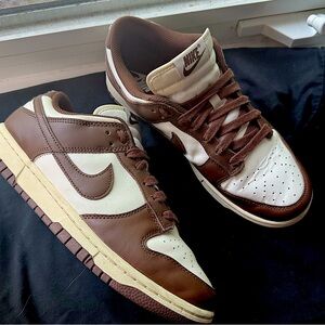 Nike Women’s Brown and Cream Dunk lows